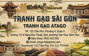 Where to Order Rice Paintings in Saigon? Review of the Reputable Thai Hoang Rice Painting Workshop