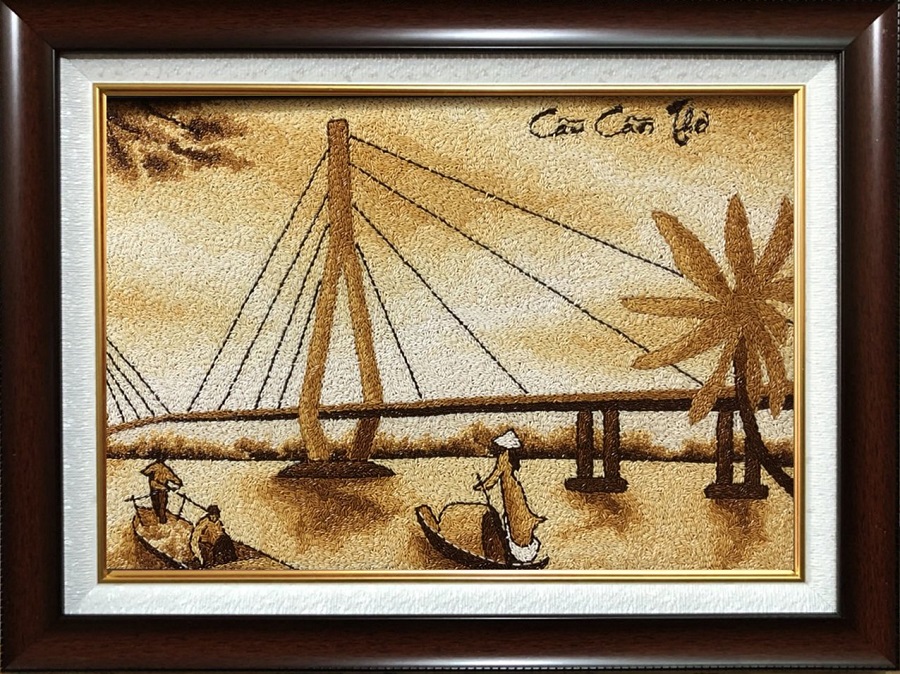 Tranh gạo Cầu Cần Thơ Tranh gạo Cầu Cần Thơ