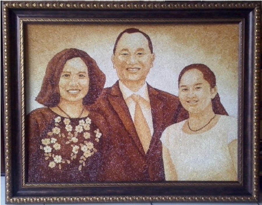 Tranh gạo ảnh giao đình Tranh gạo ảnh giao đình